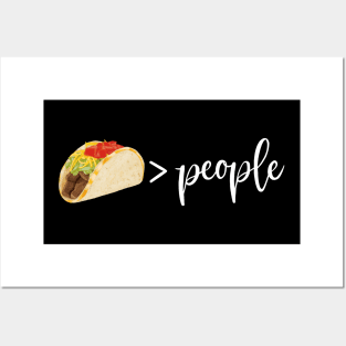 I Like Tacos More than People Posters and Art